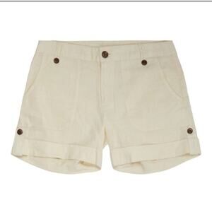 Patagonia Island Hemp‎ Organic Cotton Blend Cream Cuffed Shorts Women's Size 2